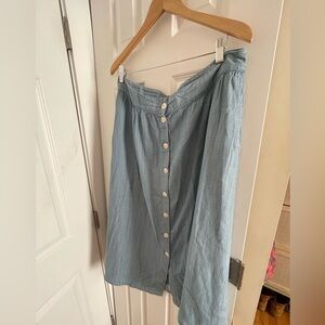 Madewell button front midi skirt
